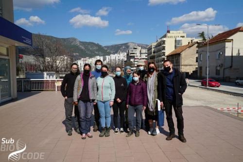 Group photo in Mostar, with the SubBioLab team and the representatives of WWF Adria in Mostar.